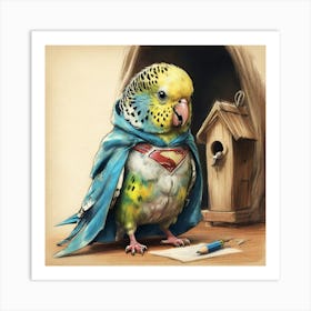 Superman Parrot 1 Art Print