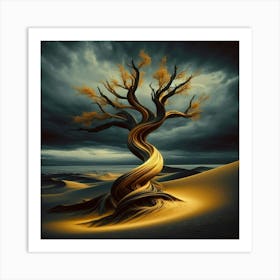 Tree In The Desert 7 Art Print