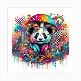 Psychedelic Panda 26 Art Print