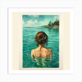 Into The Water female Art Print Art Print