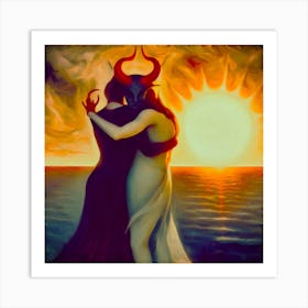 The Embrace Of The Divines Art Print