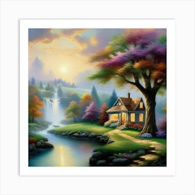 House By The Stream 5 Art Print