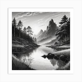 Landscape Painting Art Print