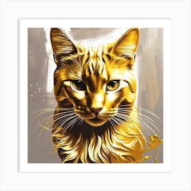 Golden Cat 26 Art Print