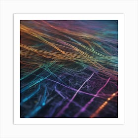 Abstract Image Of Colorful Lines 1 Art Print