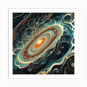 Interstellar laser light line pattern abstract art 20 Art Print