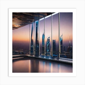 Skyline At Dusk Art Print