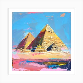 A Pyramids Of Giza Expressive Strokes Illustrati 1719990950 1 Art Print