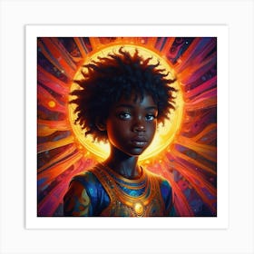 Boy And The Sun Art Print