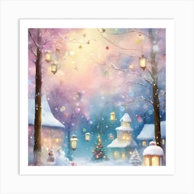 Christmas Village Art Print