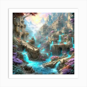 Fairytale Waterfall Art Print