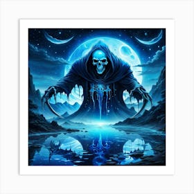 The Blue Reaper Art Print