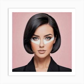 Portrait Of A Woman With Makeup Art Print