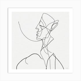 Single Line Drawing Art Print