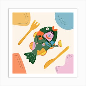 Fish Square Art Print