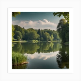 Lake In The Forest 6 Art Print