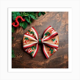 Christmas Bow 2 Art Print