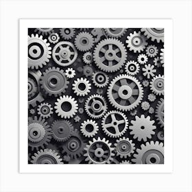 Gears Background 16 Art Print