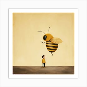 Cute Bee Art Print