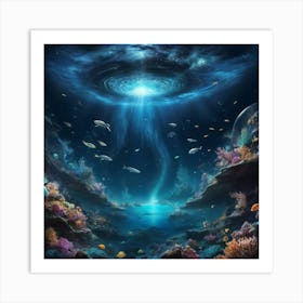 Underwater World paintings art print Art Print