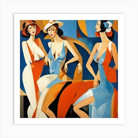 Three Women 1 Art Print