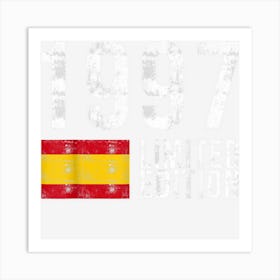 1997 Limited Edition Spain With Flag Birthday Art Print