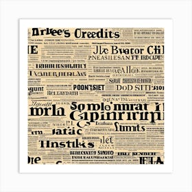 Old Swedish Newspaper Art Print