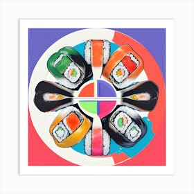 Sushi Plate Art Print