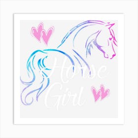 Horse Girl Love Horses Riding Rider Kids Women Gift Art Print