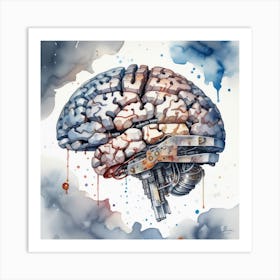 Robot Brain 13 Art Print