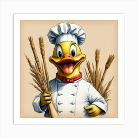 Chef Duck 3 Art Print