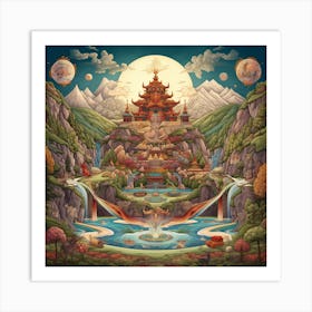 Tibetan Temple Art Print