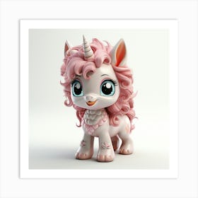 Little Pink Unicorn 1 Art Print