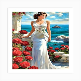 Bride With Roses-Drucke 11.12.2024--5cb2 Art Print