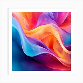 Vector Colorful Vibrant Dynamic Texture Gradient Pattern Design Artistic Creative Modern (2) Art Print