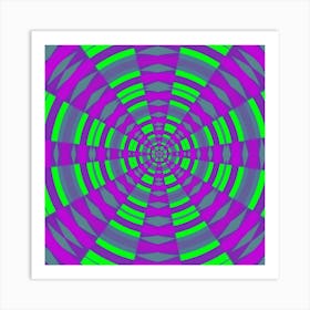 Purple And Green Psychedelic Spiral Poster