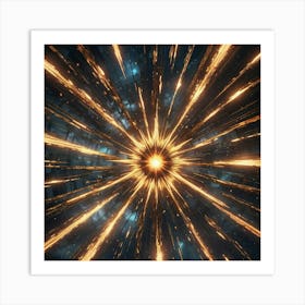 Space Burst Background Art Print