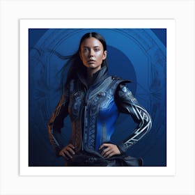 Woman In A Futuristic Costume Art Print