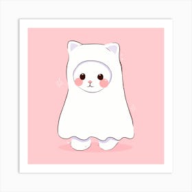 Ghost Cat - Cute Trinket Inspired Halloween Art 1 Art Print