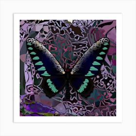 Mechanical Butterfly The Palawan Birdwing Techno Trogonoptera Trojana Dark Art Print