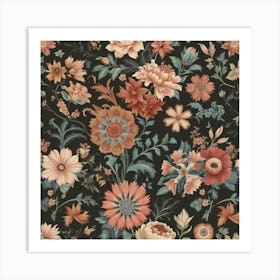 Floral Wallpaper 11 Art Print