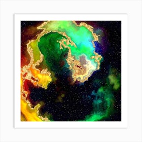 100 Nebulas in Space with Stars Abstract n.081 Art Print