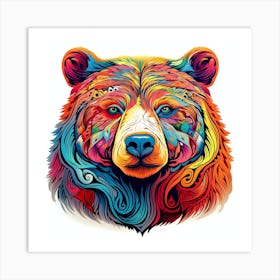 Colorful Bear Art Print