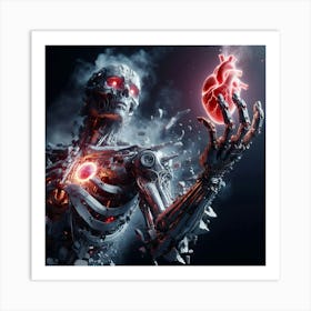 Cyborg Heart Art Print