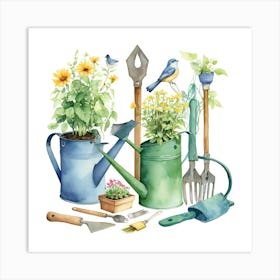 Garden Tools 1 Art Print