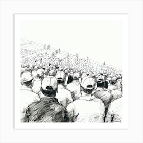 A Stadium Crowd Hand Drawn Sketch Illustration 1718674920 3 Art Print