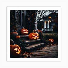 Halloween Pumpkins 16 Art Print