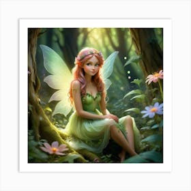 Fairy In The Forest Art Print