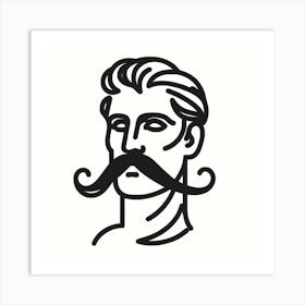 Mustache Logo Art Print