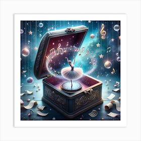 Music Box With Ballerina Art Print